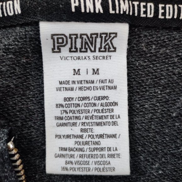 Victoria's secret PINK limited edition hoodie grey women's size M - Picture 4 of 6